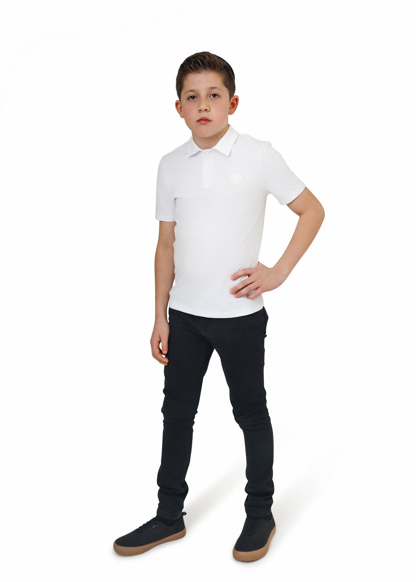 Round Edge Polo - white