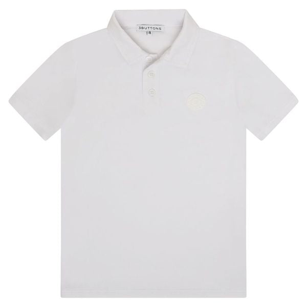 Round Edge Polo - white