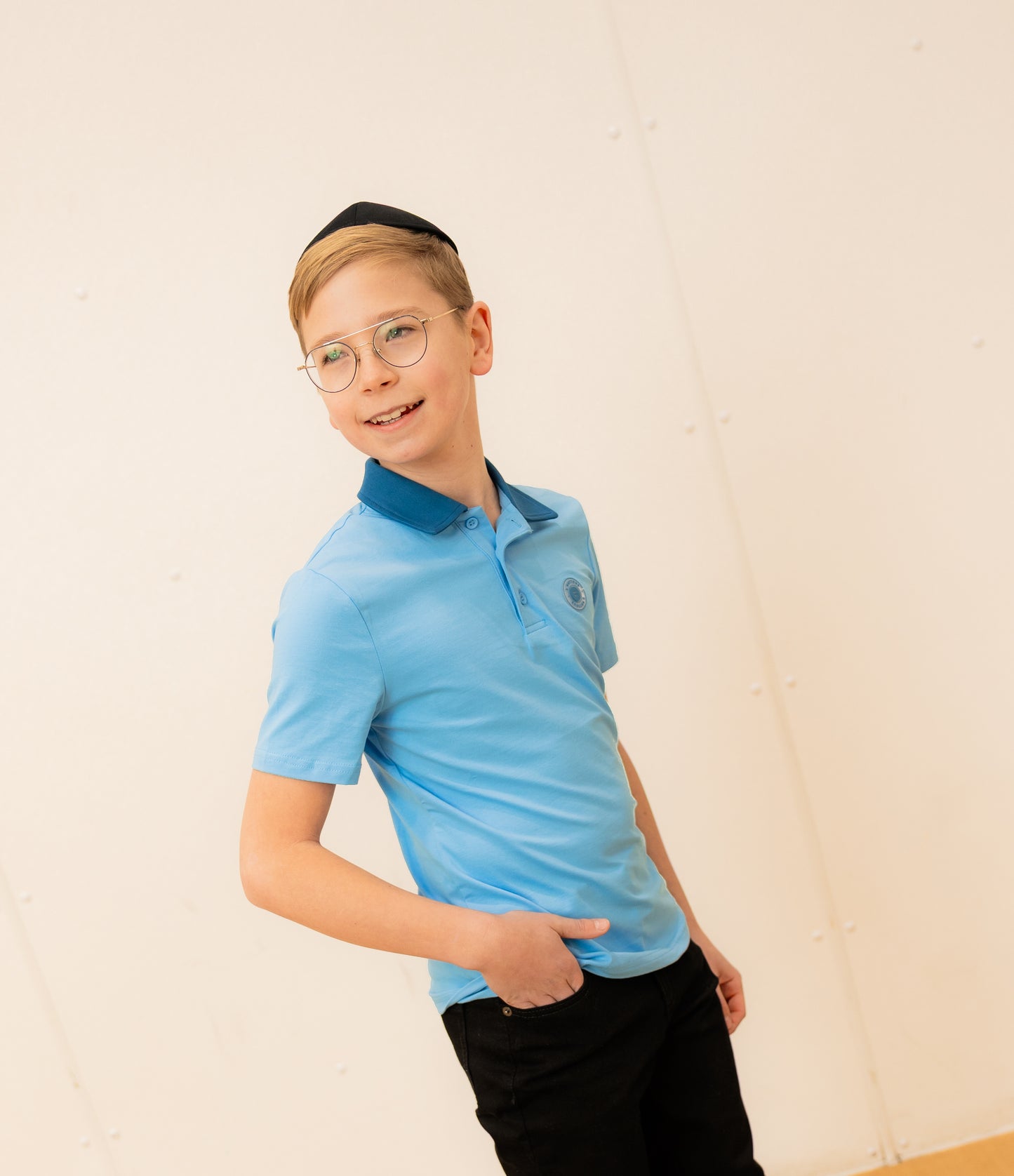 Contrast Collar - light blue/dark blue