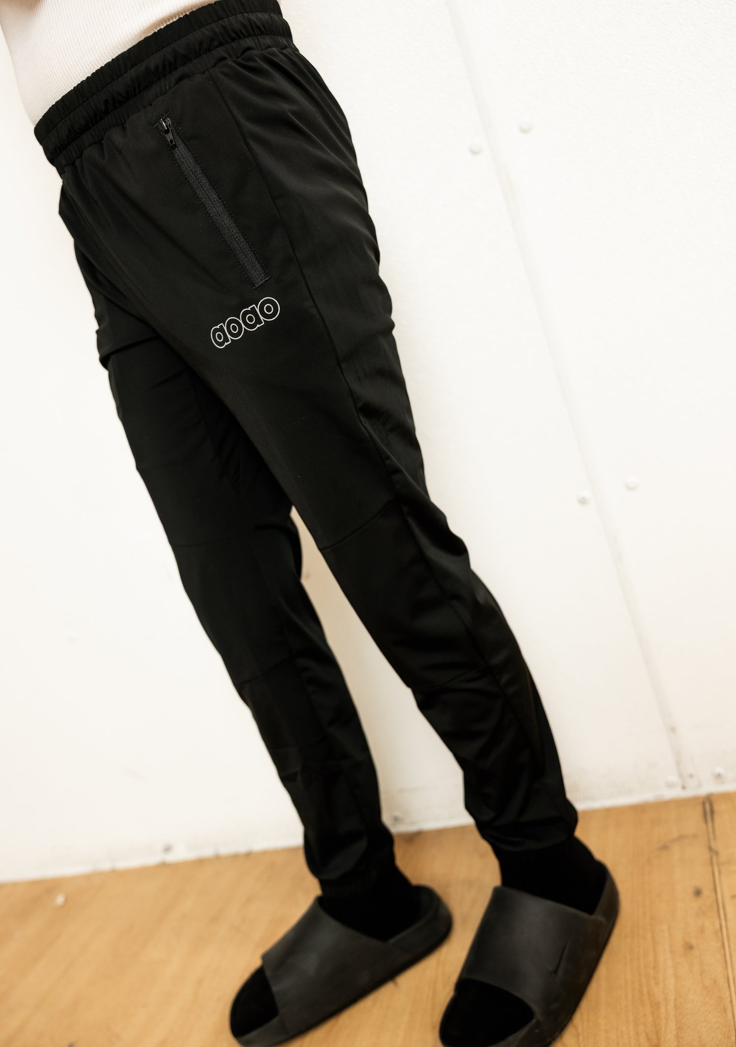 Sports Pants - elastic bottom - black