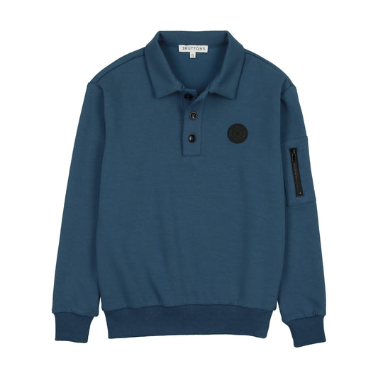 Sweatshirt Polo - blue