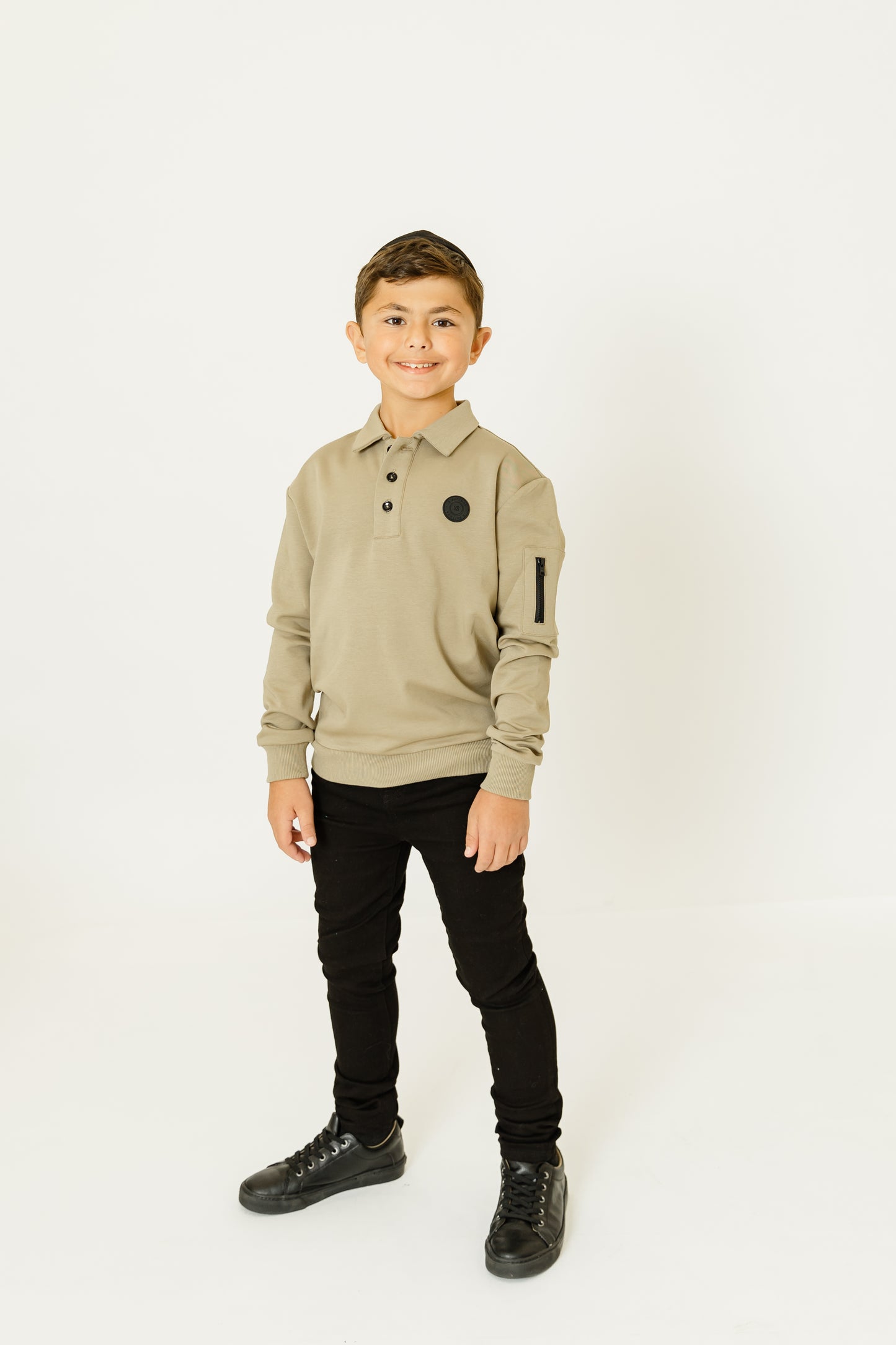 Sweatshirt Polo - stone