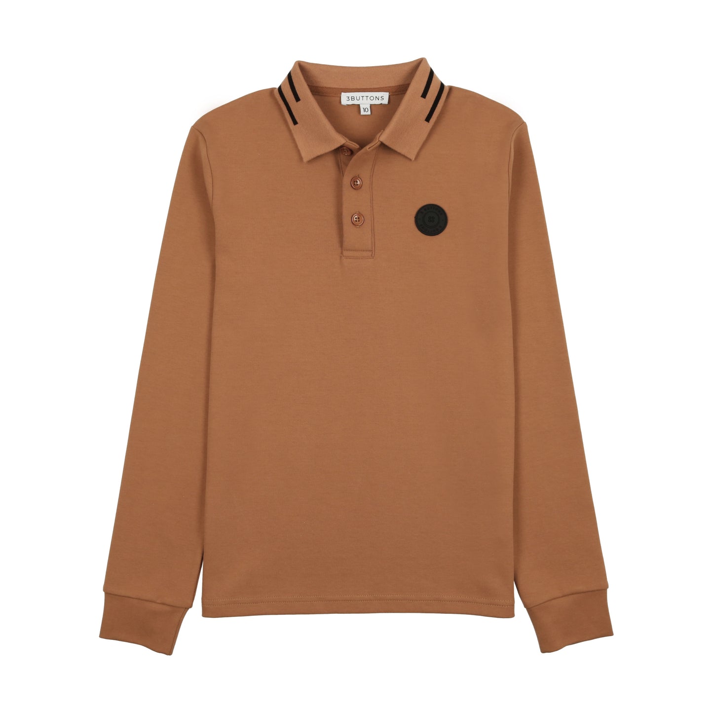 Stripe Collar Polo - camel