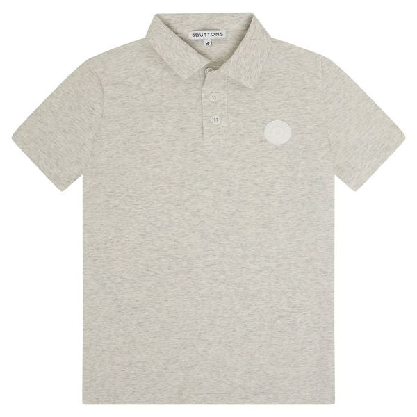 Round Edge Polo - melange gray