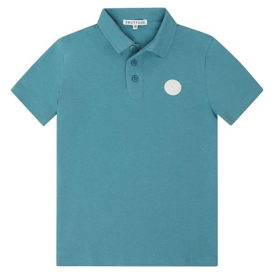 Round Edge Polo - ocean blue