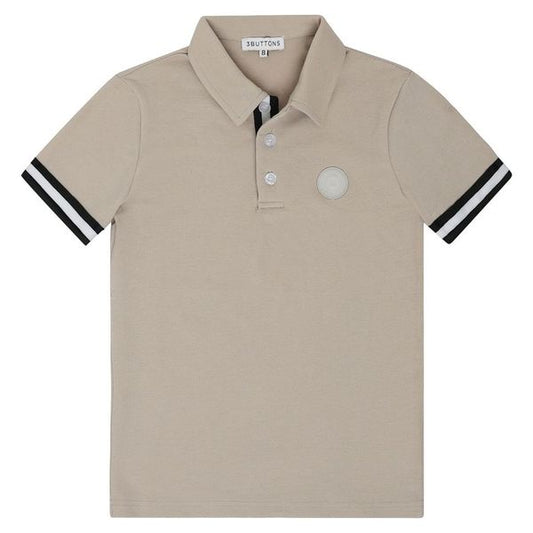 Stripe Polo - taupe