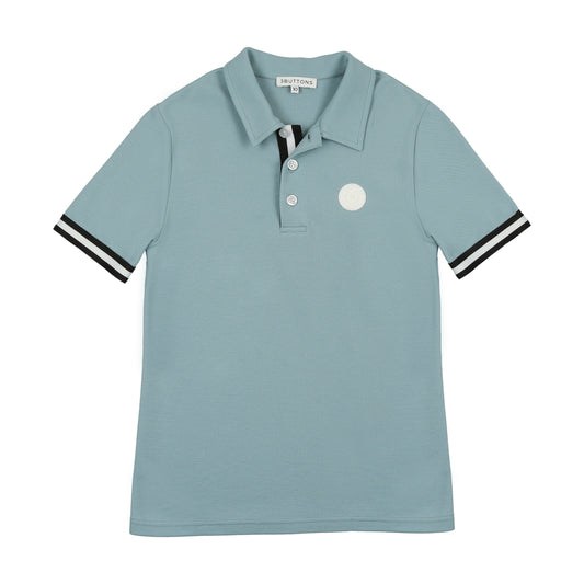 Stripe Polo - soft blue