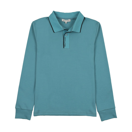 Stripe Edge Polo - lt blue/dk blue