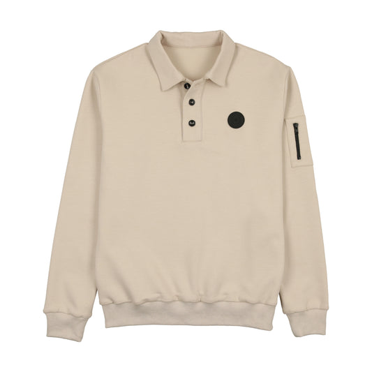 Sweatshirt Polo - cream