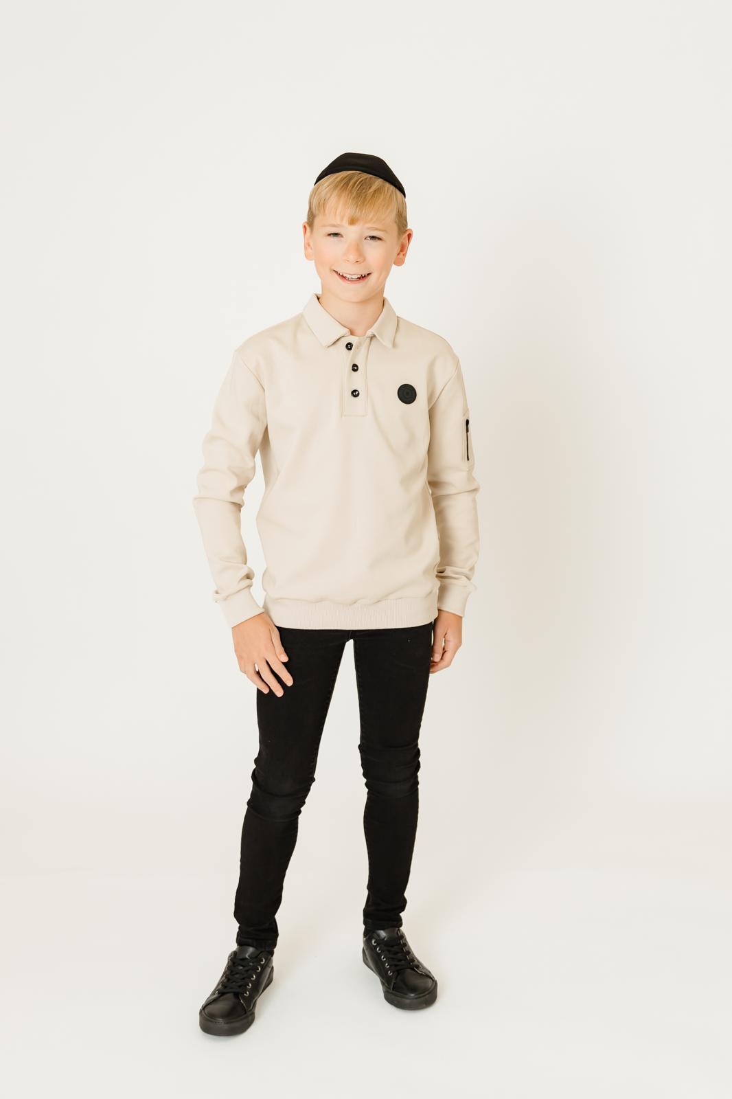 Sweatshirt Polo - cream